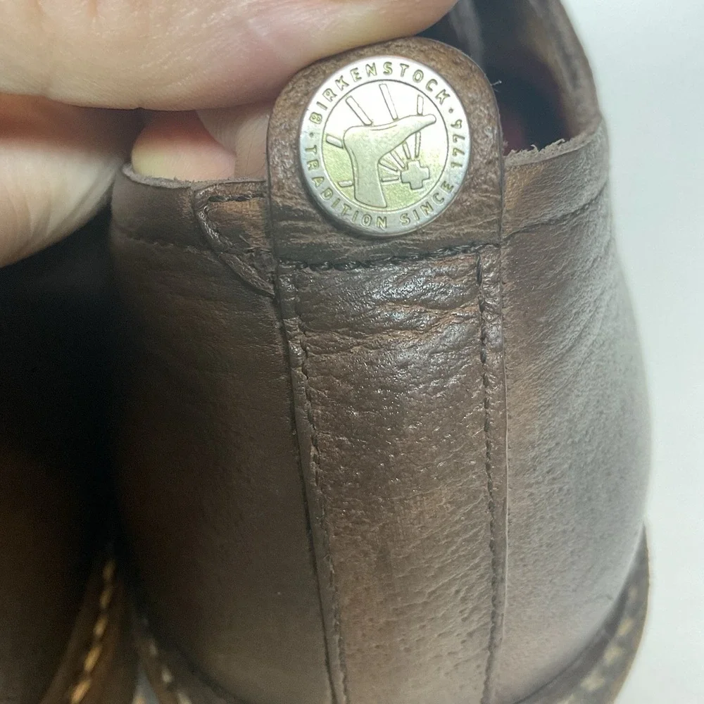 Birkenstock Mens Oxford Leather Size‎ 42 US Size 9 Timmins Brown  Lace Up EUC